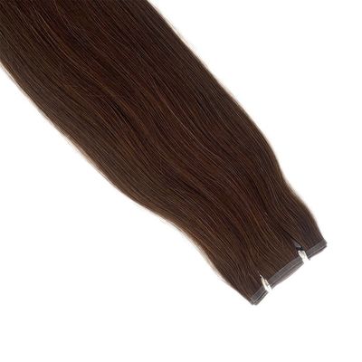Multicolor duplo desenhado Indian Remy Extensão de cabelo com pele sem costura amarrada à mão PU Weft