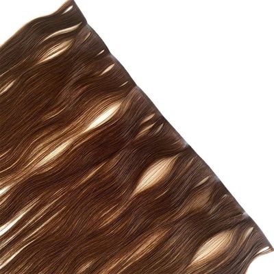 Multicolor duplo desenhado Indian Remy Extensão de cabelo com pele sem costura amarrada à mão PU Weft