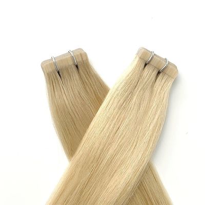 Tela de cabelo humano de 20 polegadas reutilizável em extensões com pêlos virgens crus alinhados na cutícula