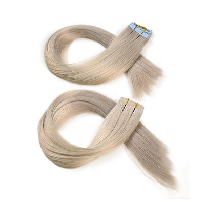 Tela de cabelo humano de 20 polegadas reutilizável em extensões com pêlos virgens crus alinhados na cutícula