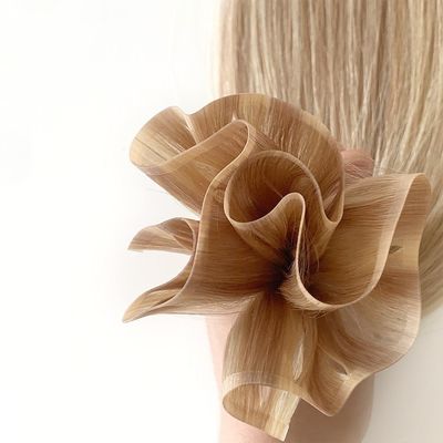 Cores personalizadas PU sem costura de pele de tecido de extensão de cabelo humano para mulheres e padrões de salão