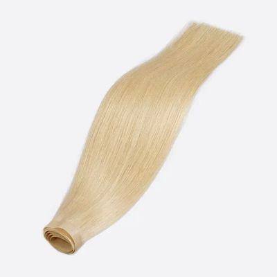 Tela de cabelo de pele de PU duplo desenhado em estilo reto com cores e preços diferentes