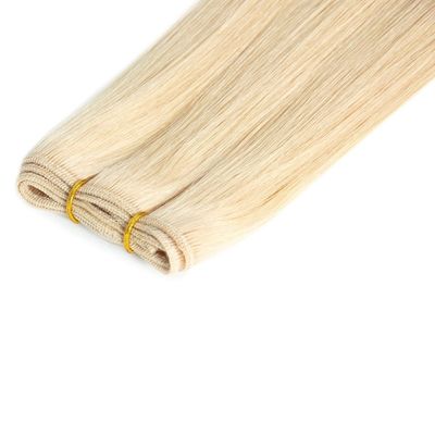 WEFT-231008 Blonde Color Hair Weft Extensions Straight Blonde Remi Double Weft Machine (Machina de dupla tecelagem de cabelo de cor loira)