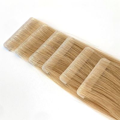 Cabelo humano com fita injetável de tecido de pele PU sem costura em extensões de cabelo de fita invisível