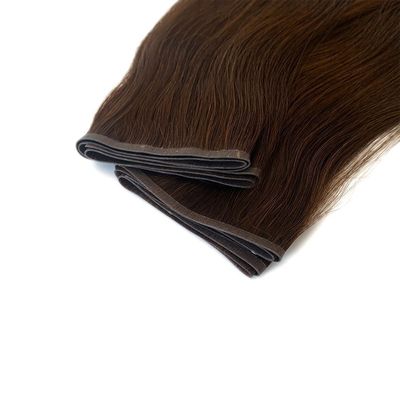 Muti Color Remy Hair Extensions 100% Peruvian Flat Weft Cabelo humano com pele PU Weft