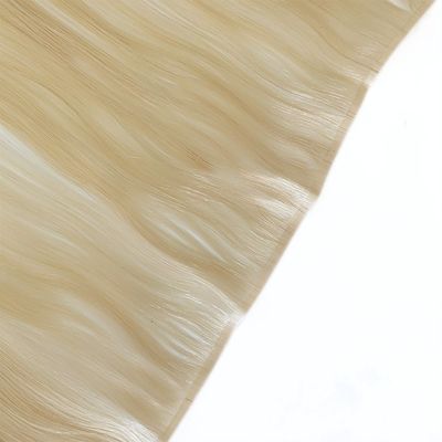 Design personalizado PU pele cabelo tecido de mão Mini tecido plano amarrado para personalização de salão