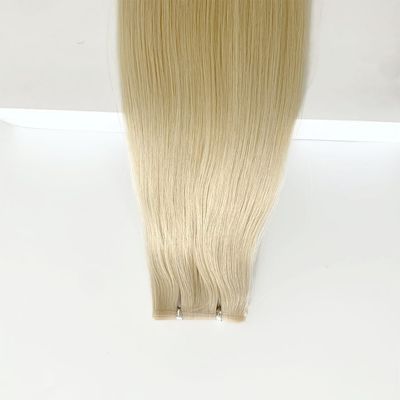 12A Tecido Plano Direito Remy Extensões de Cabelo Cuticle Sem costura alinhada PU Tecido de Pele Ideal