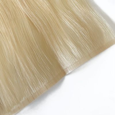 12A Tecido Plano Direito Remy Extensões de Cabelo Cuticle Sem costura alinhada PU Tecido de Pele Ideal