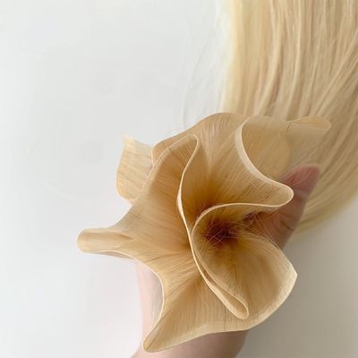 12A Tecido Plano Direito Remy Extensões de Cabelo Cuticle Sem costura alinhada PU Tecido de Pele Ideal