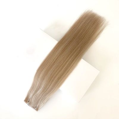 12A Tecido Plano Direito Remy Extensões de Cabelo Cuticle Sem costura alinhada PU Tecido de Pele Ideal
