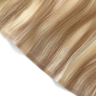 Extensões de cabelo em bruto 100% de cabelo humano Duplo desenho PU Tecido de pele PU Invisível Tecido de cabelo PU