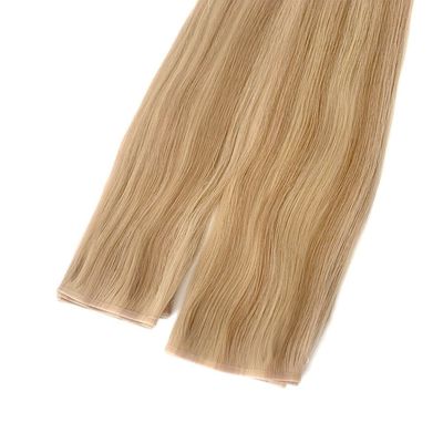 Pagamento completo Duplo Traçado Flat Track Ruso Remy Cabelo Humano Pele PU Weft Extensões de cabelo