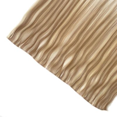 Pagamento completo Duplo Traçado Flat Track Ruso Remy Cabelo Humano Pele PU Weft Extensões de cabelo