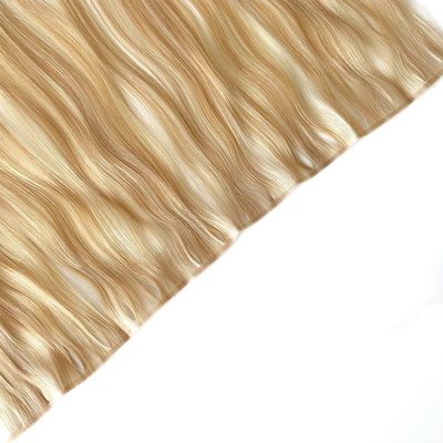 Cabelo humano PU Tecido de pele em cor Muti para embalagem Tamanho 50.00cm * 8.00cm * 3.00cm