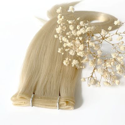 Cabelo humano duplo, invisível, tecido plano, estilo reto, garantia de devolução de 30 dias.