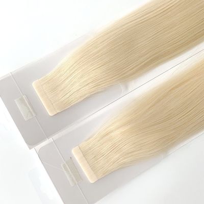Grade 12A, não transformada, de fita inscrita em bruto, duplo desenhado, virgem Remy 100 Extensão de cabelo humano