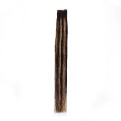 Cores naturais e estratificáveis de pele de cor muti de dois lados tecidos de cabelo humano extensões de cabelo PU