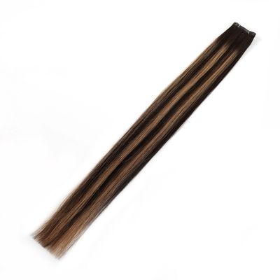 Cores naturais e estratificáveis de pele de cor muti de dois lados tecidos de cabelo humano extensões de cabelo PU