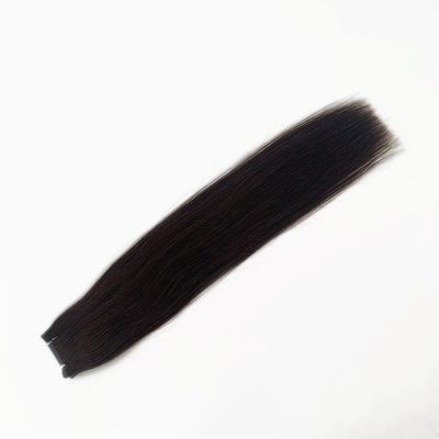 Cabelo duplo de pele de PU, com tecido, sem costura, de luxo, virgem, cabelo humano brasileiro