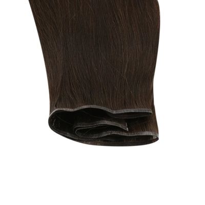 Cabelo duplo de pele de PU, com tecido, sem costura, de luxo, virgem, cabelo humano brasileiro