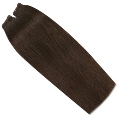 Cabelo duplo de pele de PU, com tecido, sem costura, de luxo, virgem, cabelo humano brasileiro