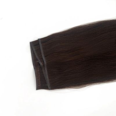 Cabelo duplo de pele de PU, com tecido, sem costura, de luxo, virgem, cabelo humano brasileiro