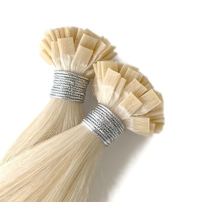 Extensões de cabelo de ponta plana pré-ligadas personalizadas Russian Remy 100% European Hair K Tip