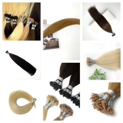 100% Remy Human Double Drawn European Hair Pre Bonded Remy Keratina Y Tip Extensão capilar