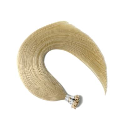 Extensões pré-ligadas de cabelo humano duplamente desenhadas em U/I/Y com queratina de ponta plana