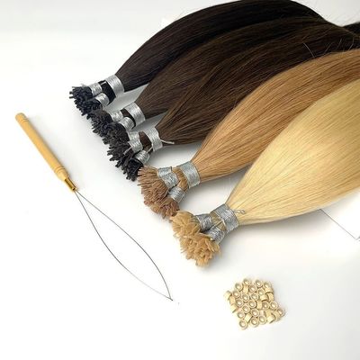 Tinta russa loira cor Y ponta extensões de cabelo humano para promoção personalização