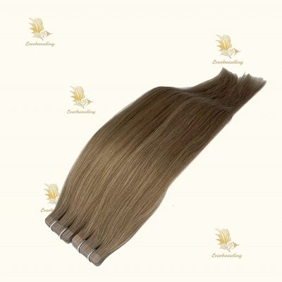 Cabelo russo com fita de enrolamento de cabelo Extensões de cabelo personalizadas Solicitação Cabelo Remy duplo