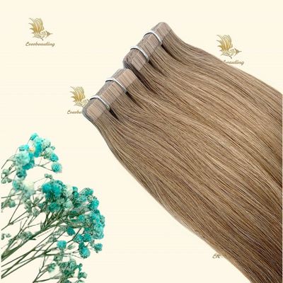 Remy Hair Dupla Tireira Adesiva de Cabelo Humano para Extensão de Cabelo Natural e Suave