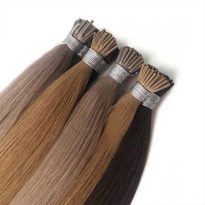 Ligação de cola de queratina italiana I tip Extensões de cabelo 100% cabelo humano Duplo cabelo remy desenhado