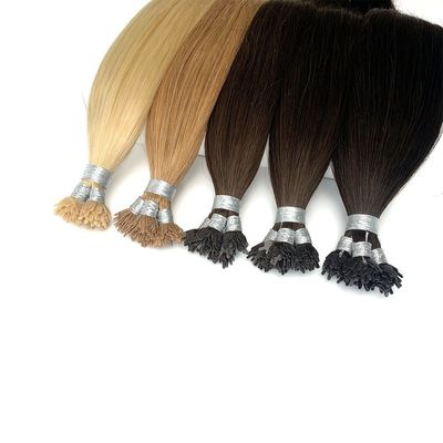 Cuticular alinhada Remy Cuticular completa Flat and Stick Fan Tip Hair para diferentes tipos de cabelo