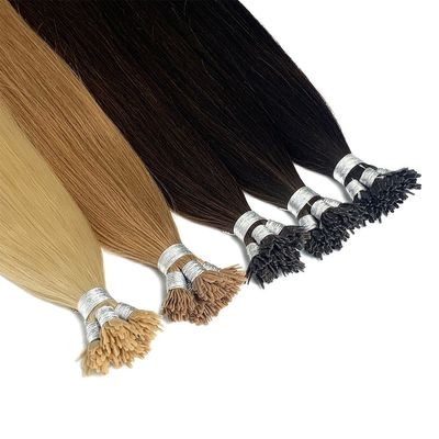 Cuticular alinhada Remy Cuticular completa Flat and Stick Fan Tip Hair para diferentes tipos de cabelo