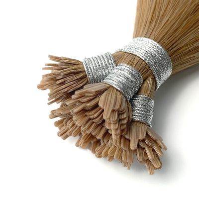 Cuticular alinhada Remy Cuticular completa Flat and Stick Fan Tip Hair para diferentes tipos de cabelo