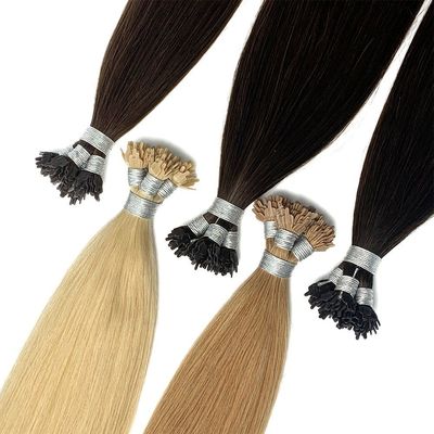 V-Tip Fan Tip Extensão de cabelo feita de cabelo Remy duplo para envio rápido DHL