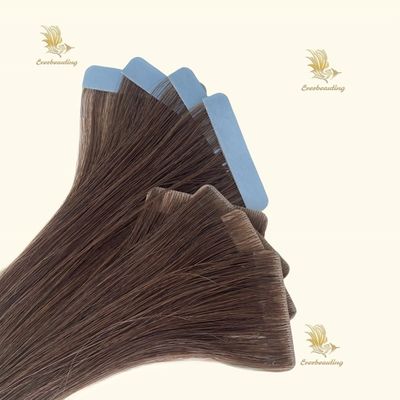 EUA customizado russo duplo cuticular alinhado cabelo invisível injeção PU fita de tecelagem