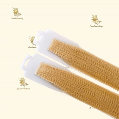 Personalização estilo pré-ligado cabelo loiro russo fita Remy em extensões cabelo humano