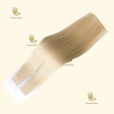 Tela de estilo pré-ligada Tela invisível Extensões de cabelo humano com extremidades grossas e sem costura