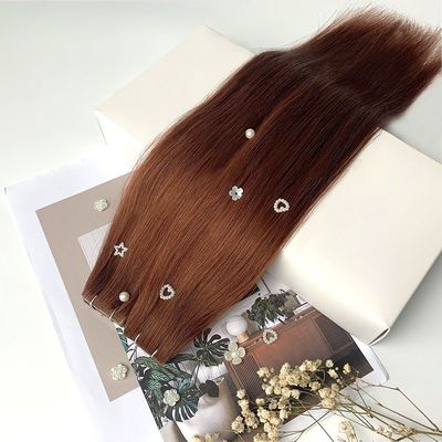 30 dias de devolução reembolsos cabelo liso bruto fita invisível na extensão do cabelo humano