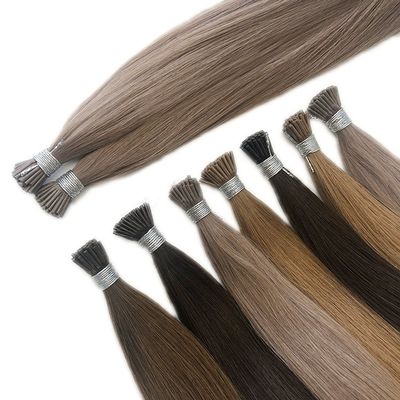 Pedido personalizado Proporção dupla de estética de cabelo Balayage I-Tip Extensões de cabelo