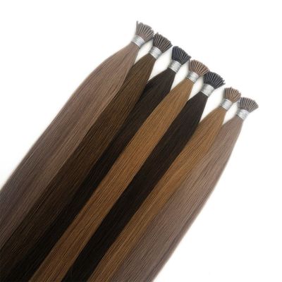 Pedido personalizado Proporção dupla de estética de cabelo Balayage I-Tip Extensões de cabelo