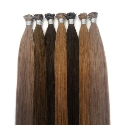 Pedido personalizado Proporção dupla de estética de cabelo Balayage I-Tip Extensões de cabelo