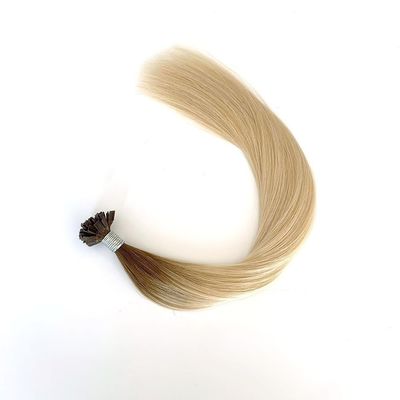 Cabelos alinhados com cutícula dupla, extensões de cabelo pré-ligadas com queratina italiana