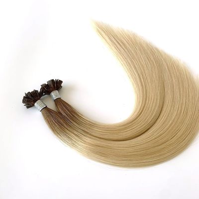 Cabelos alinhados com cutícula dupla, extensões de cabelo pré-ligadas com queratina italiana
