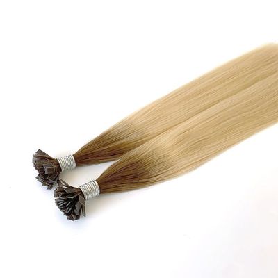 Cabelos alinhados com cutícula dupla, extensões de cabelo pré-ligadas com queratina italiana