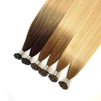 Cabelo Rémy alinhado na cutícula Itália Queratina U/V/I/Ponta plana Extensão do cabelo Sem derramamento