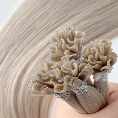 Tipo de cabelo humano Cabelo brasileiro pré-enrolado 100% duplo Remy Prolongamentos de pontas de unhas U