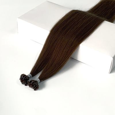 Proporção dupla de desenho U ponta Extensão de cabelo humano 1 g/filamento Venda pré-estabelecida 100% queratina